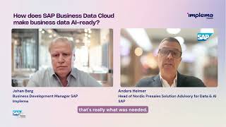 What is SAP Business Data Cloud and why does it matter for AI? Implema Talks