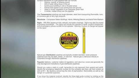 Emergency Response Guidebook - Pipeline Hazards