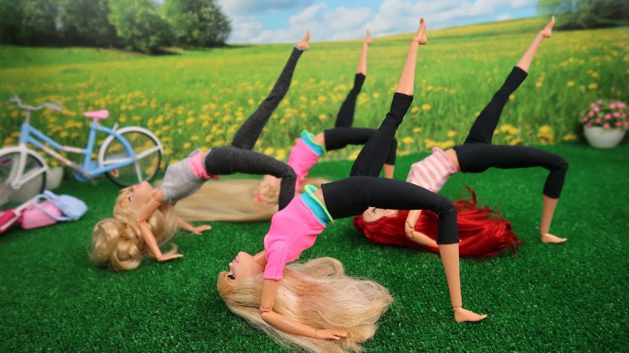 💙Barbie Teaches Yoga Class💙Barbie Doll yoga in the park💙Barbie  Sports💙Barbie Fitness💙 