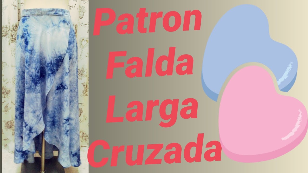 Cómo hacer el PATRON de una falda larga cruzada y con vuelo.PATRONES DE MODA.