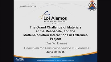 DOE NNSA SSGF 2015: The Grand Challenge of Materials at the Mesoscale, and the Matter-Radiation...