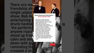 John Wayne Silenced A Heckler For Bob Hope #hollywoodbuzz #hollywoodfacts #hollywoodfaces #youtube