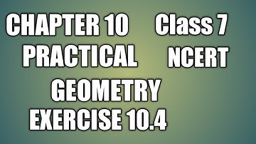 cbse class 7 maths chapter 10 | Practical Geometry class 7 | exercise 10.4