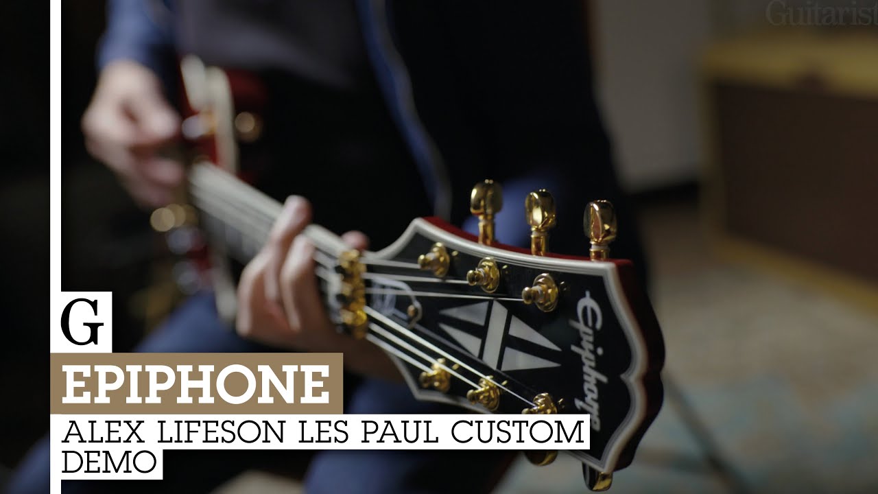 Epiphone Alex Lifeson Les Paul Custom Demo - YouTube