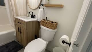 Bathroom Vanity for Tight Spaces, Elegant Decor 24 inch Single Bathroom Vanity in Natural Oak