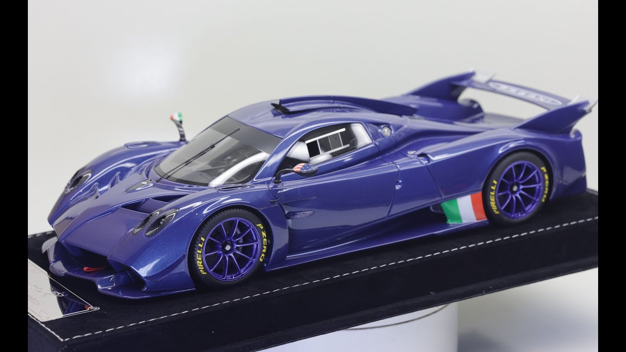 1/18 Henson & Heaven Pagani Huayra R Blue Carbon - YouTube