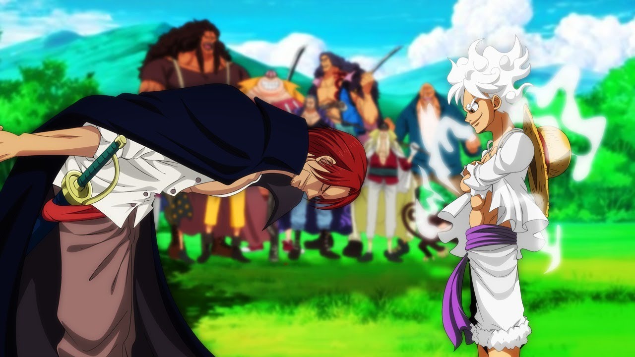Shanks se Encuentra con Luffy por Primera Pez y se inclina ante él Dios