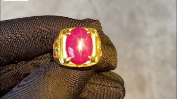 Nhẫn Đá Ruby Sao Yên Bái Cao Cấp