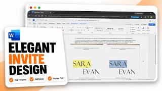 How to Design a Wedding Invitation Card in Word (Elegant Ceremony Keepsake) Update