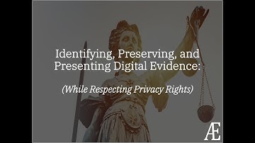 Identifying, Preserving, and Introducing Digital Evidence: #Guilty