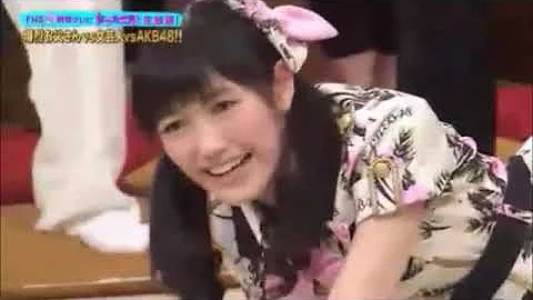 放送事故 AKB48生放送中にパンツまくられお尻丸出しにされた 