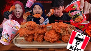 AQISH NGEPRANK LAGI! [PEDES LVL1000] KFC SAMYANG 2X SPICY CELOP SOS BULDAK CARBONARA TANPA MINUM AIR