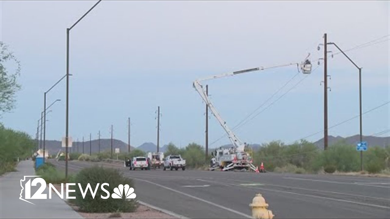 Crews continue repairs on power poles in Phoenix after weekend storms ...