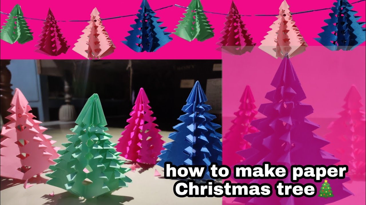 3D paper Christmas Tree| How to Make a 3D Paper Xmas Tree DIY Tutorial ...