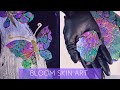 (96) Acrylic Skin Art “Butterflies🦋on the Milky Way”/with Bloom Technique/Colourarte Prizm Pour