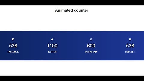 how to create animated counter/make numbers counter