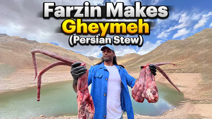 Farzin Makes Gheymeh (persian stew) l Rural cookin...