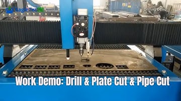 Work Demo – CNC Plasma Cutting and Drilling Machine with Pipe Cutter Rotary Table | CNC Plasma Table