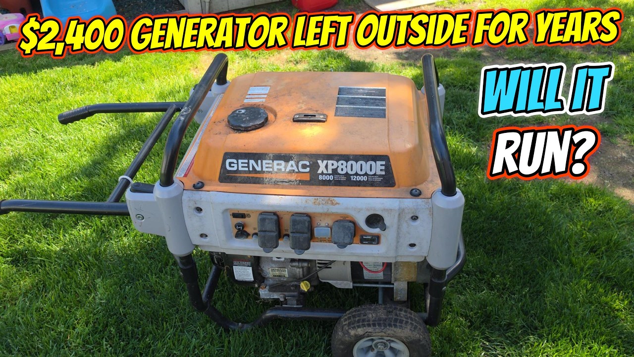 Neglected Generac XP8000E Generator Left Outside For Years! Will