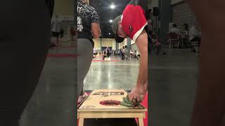 Battling with Justin Doss #cornhole (game 2)