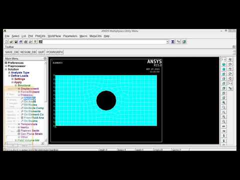 STRESS ANALYSIS ON A PLATE WITH CIRCULAR HOLE IN ANSYS APDL