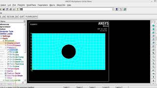 STRESS ANALYSIS ON A PLATE WITH CIRCULAR HOLE IN ANSYS APDL