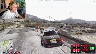 xQc PP and Bench Guy Mcconnell almost sent into orbit by Cornwood Esfand | Nopixel GTA 5 RP