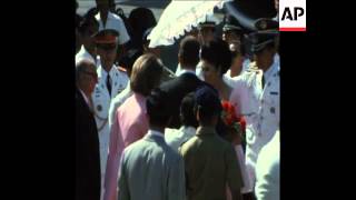 SYND 19 2 74 ARRIVAL OF JUAN CARLOS OF SPAIN DURING FAR EAST TOUR