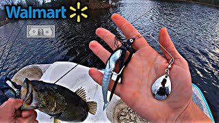 $1 Walmart SpinnerBait Fishing Challenge