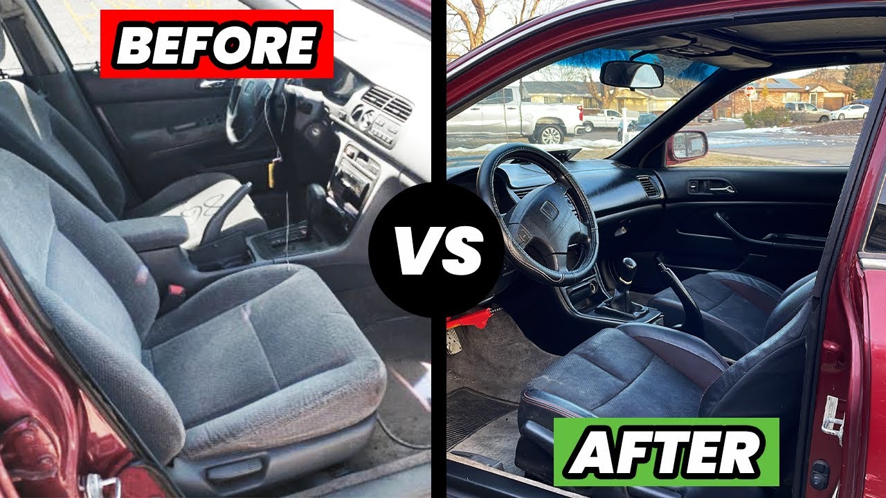 CD7 Honda Accord Interior Transformation! | Painting The Panels - YouTube