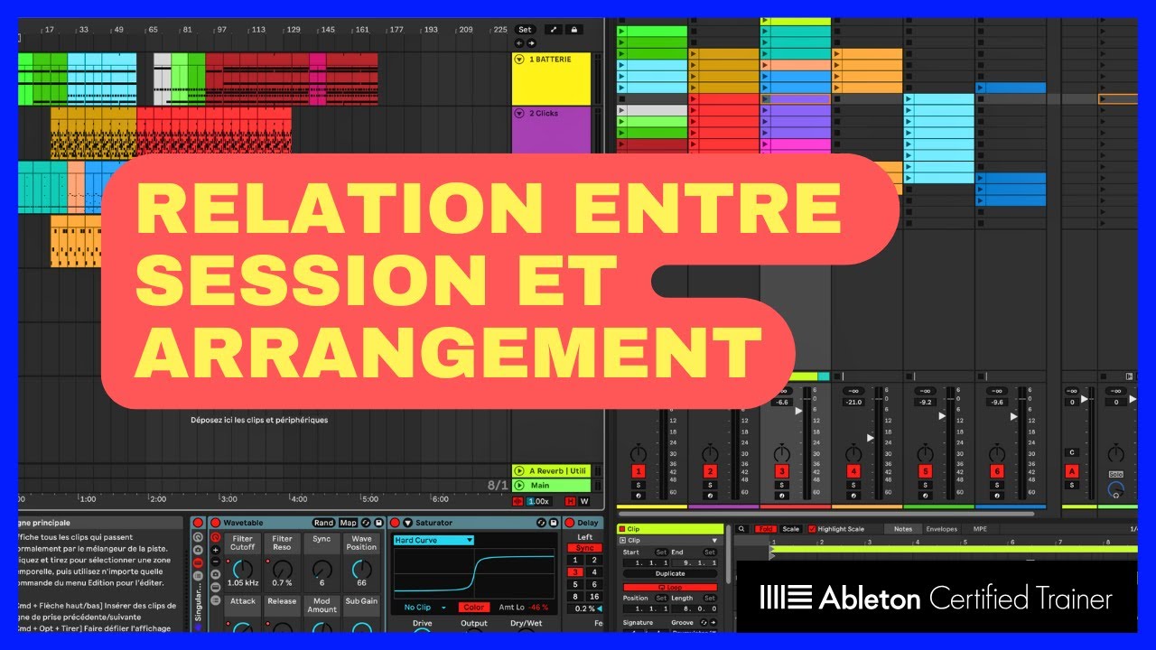 Ableton Live 12 : Relation entre Session et Arrangement + affichage automation