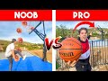 NOOB vs PRO Basketball TRICKSHOT Battle!