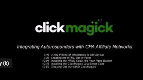 Autoresponder integration with CPA Affiliate Networks | CPA  Marketing | Click Magick