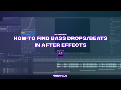 How to find Bass drops/beats in After Effects Tutorial 「Markers also」