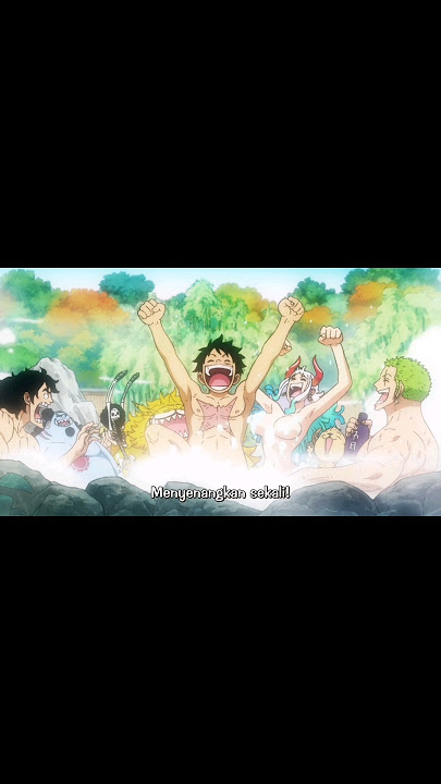 Animasi lucu reaksi kru Luffy one piece saat mandi bersama #shorts