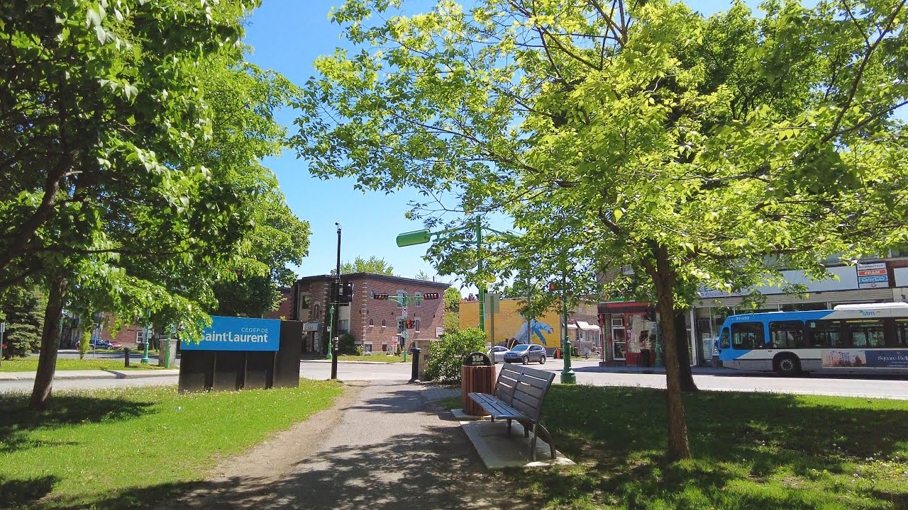 Sunny Day Walk in Montreal: Saint-Laurent Neighborhood [4K]