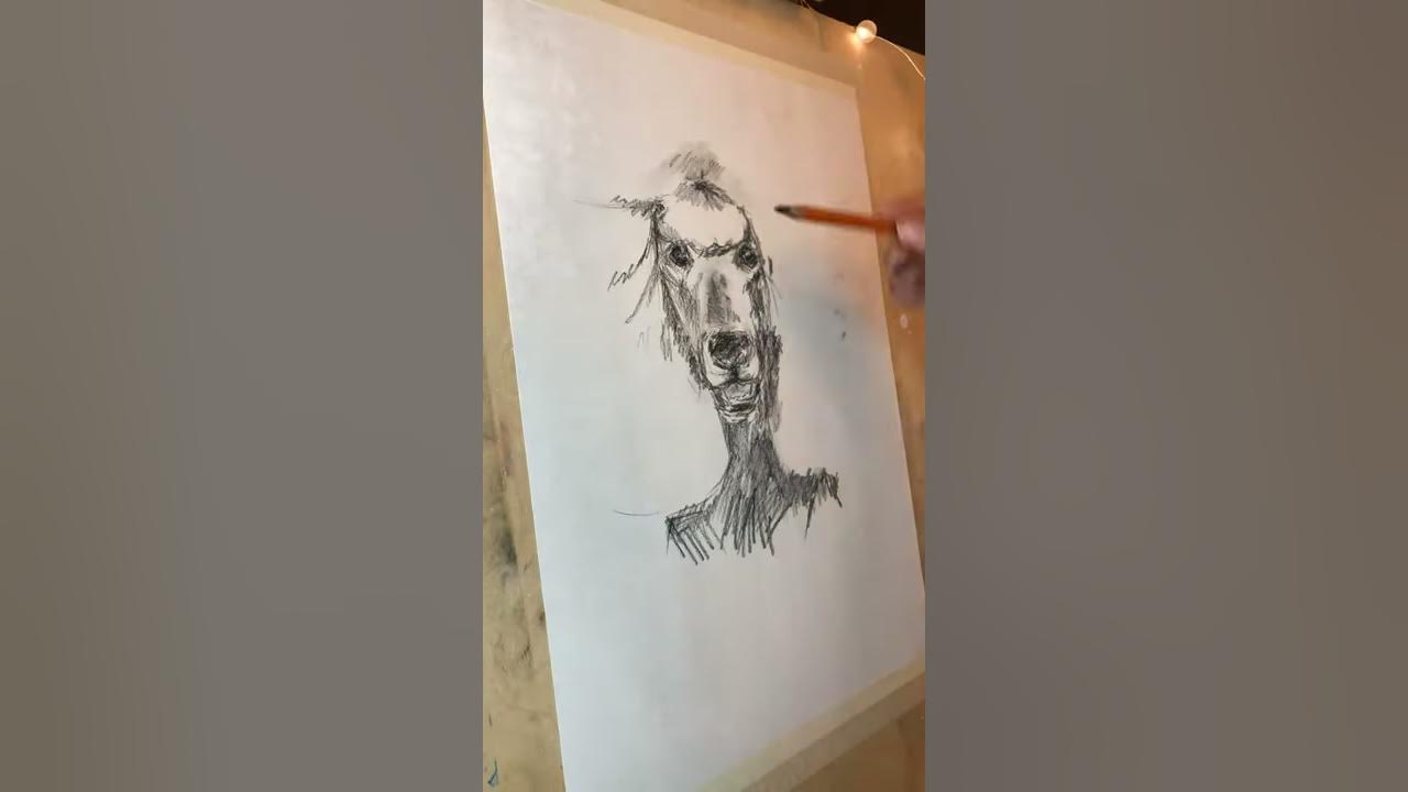 Рисунок угольным карандашом - YouTube