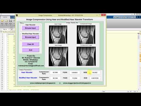 Image Compression Using Modified Haar Wavelet Transform Using Matlab Project Code