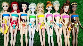 Some Lot's of Disney Princess,. with Unboxing Satisfying video Miniature Dolls No Talking Video ASMR