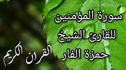 سورة المؤمنين  بصوت القارئ الشيخ حمزة الفار