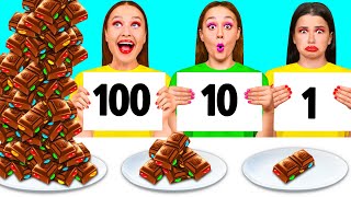100 Camadas Alimentares Desafio | Batalha de Comidas por KaZaZa