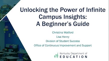 Unlocking the Power of Infinite Campus Insights - Beginner