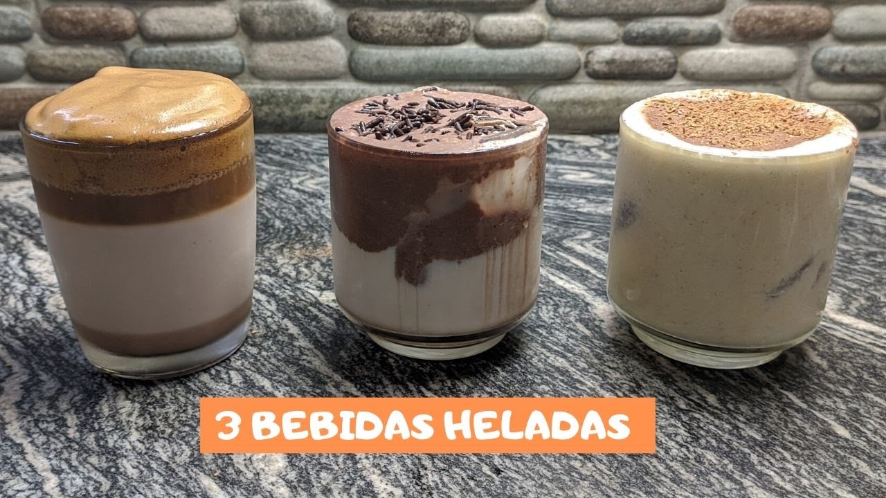 3 BEBIDAS HELADAS CON CHOCOLATE Y CAFÉ | Yaely Ortiz - YouTube
