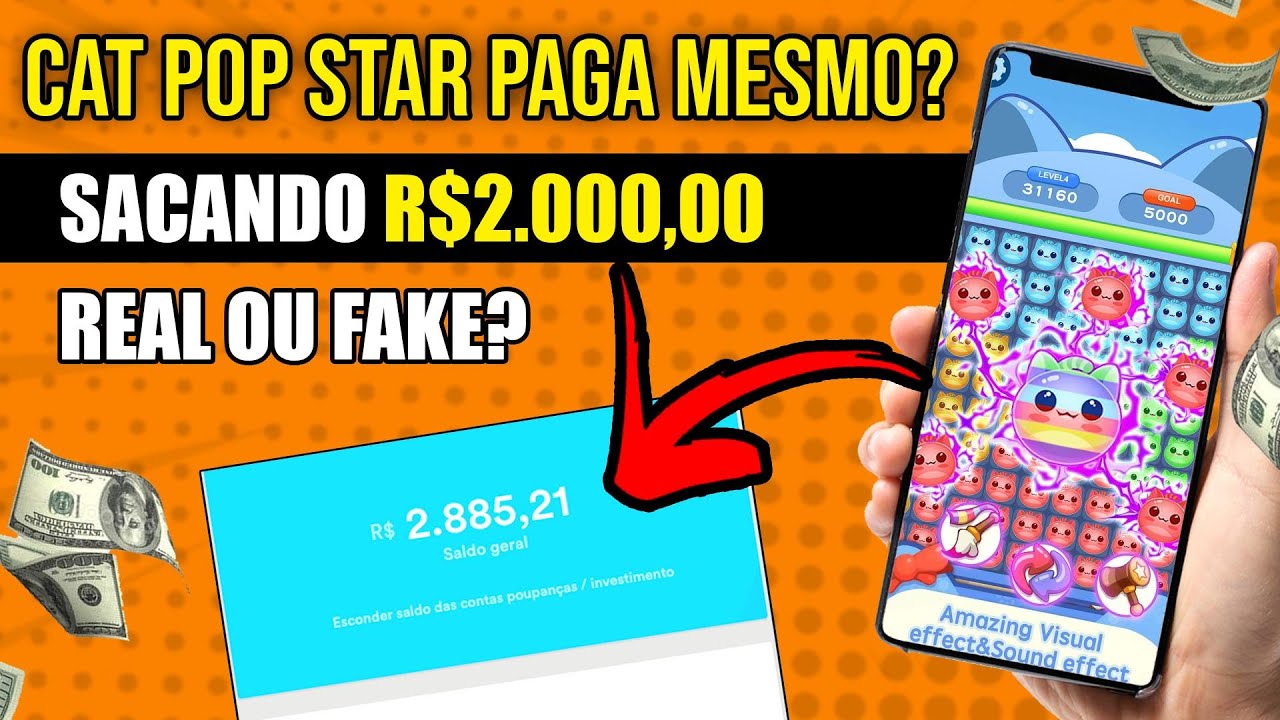 ✅😧 APP CAT POP STAR É FRAUDE? CAT POP STAR PAGA? ANÁLISE RETIRADA DE R$100/App para ganhar dinheiro