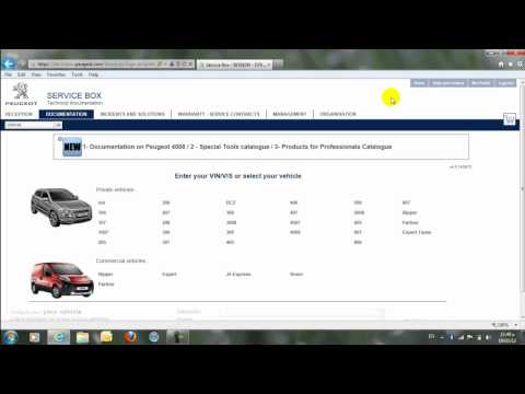 برنامج قطع غيار بيجو Peugeot Service Box Login and change the language.mp4