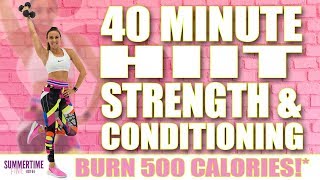 40 Minute HIIT STRENGTH AND CONDITIONING Workout 🔥Burn 500 Calories!* 🔥Sydney Cummings screenshot 3