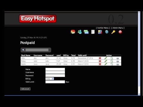 EasyHotspot - Configuration & setup as captive portal & billing Server for Cable & WiFi Network #3