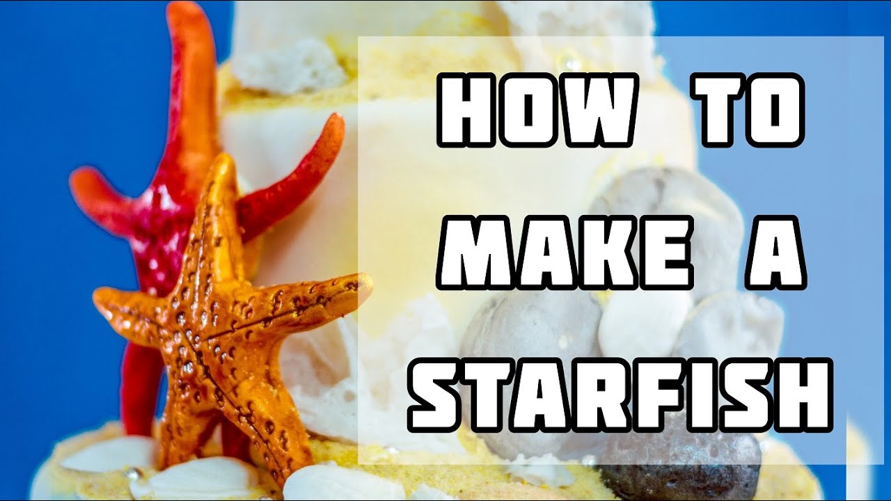 Comment faire une étoile de mer en pâte à sucre / How to make a