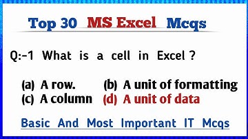 MS Excel Mcqs | Excel best tips Mcqs| Excel Mcqs for good performance