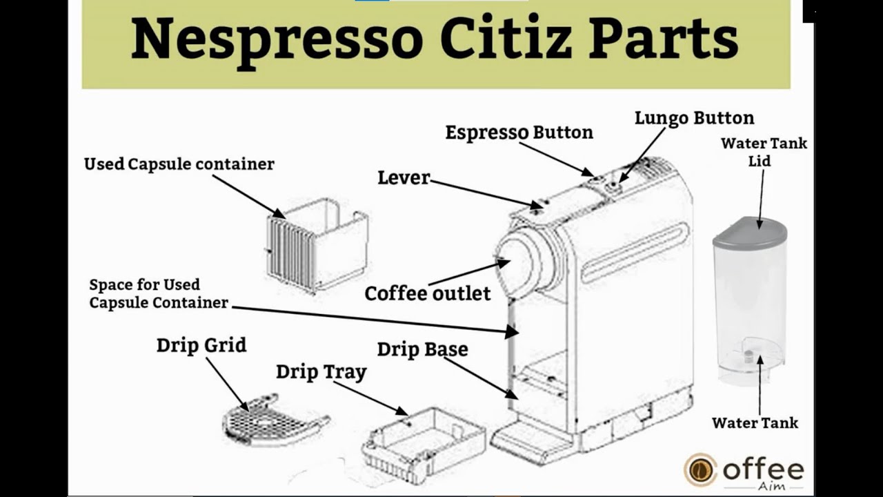 Fremskynde Manhattan Stereotype Nespresso Citiz Parts | Coffee Aim - YouTube